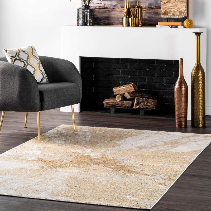 Photo 1 of **SIMILAR** nuLOOM Cyn Abstract Area Rug, 8 Feet, Gold
