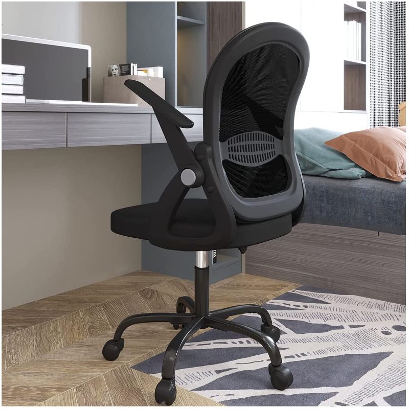 Photo 1 of Sytas Office Chair Ergonomic Desk Chair?Rolling Swivel Mesh Computer Task Chair with Flip-up Arms Lumbar Support and Height Adjustable?Black
