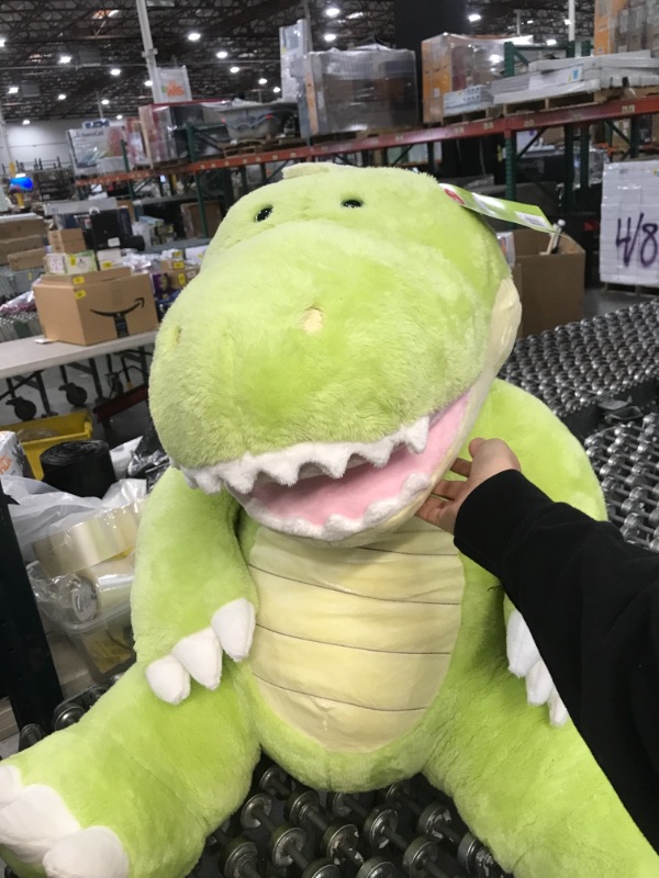 Photo 1 of Melissa & Doug Gentle Jumbos Dinosaur Giant Stuffed Plush Animal (Sits Nearly 3 Feet Tall)
