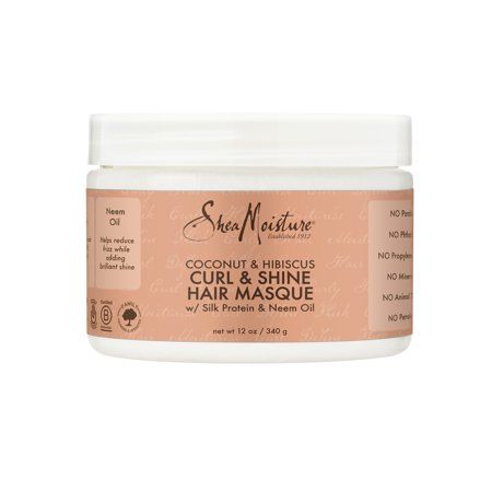 Photo 1 of ** 2 of- SheaMoisture, Curl & Shine Hair Masque with Silk Protein & Neem Oil, Coconut & Hibiscus, 12 Oz (340 G)
