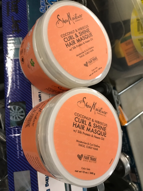 Photo 2 of **2 of - SheaMoisture, Curl & Shine Hair Masque with Silk Protein & Neem Oil, Coconut & Hibiscus, 12 Oz (340 G)
