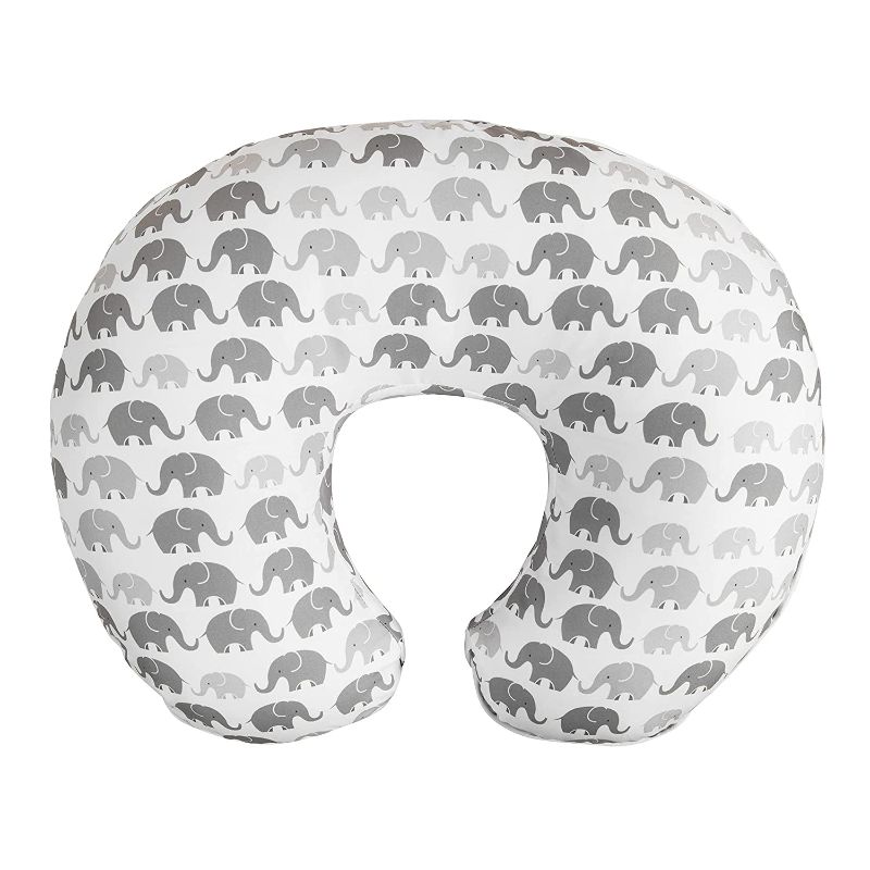 Photo 1 of Boppy Nursing Pillow Cover—Premium | Gray Elephants Plaid