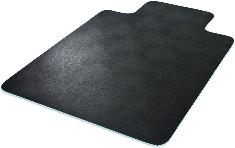 Photo 1 of "Glide Right Vinyl Chair Mat with Lip, 45" x 53" BLACK 