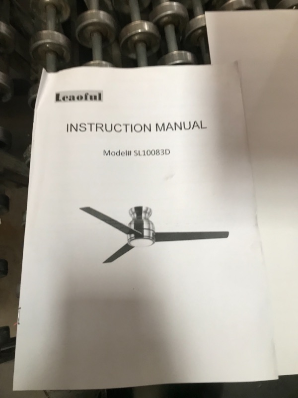 Photo 1 of 52" Flush Mount Ceiling Fan with Lights Remote Control
