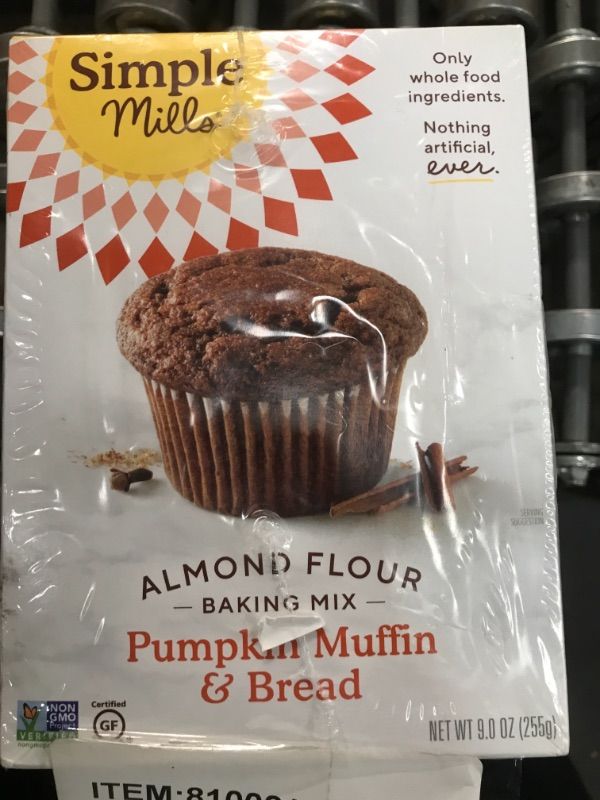 Photo 2 of **BEST BY 01/29/2022** Simple Mills Almond Flour Baking Mix, Gluten Free Pumpkin Bread Mix, Muffin pan ready, Made with whole foods, 3 Count
