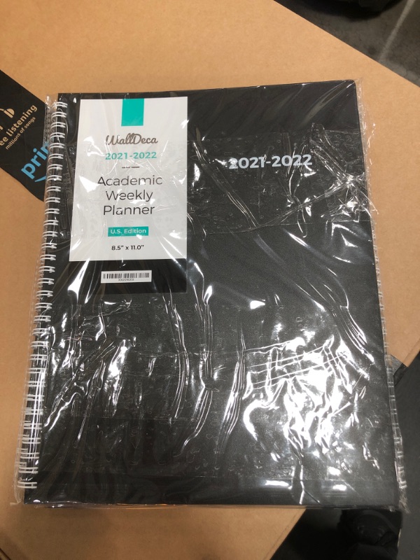 Photo 2 of 4 PACK
WallDeca 2021-2022 Academic Planner - Annual Weekly & Monthly Planner, July 2021 - Aug 2022, 8.5" x 11" Full Paper Size, Flexible Cover, Notes Pages, Twin-Wire Binding (USA 8.5x11")
