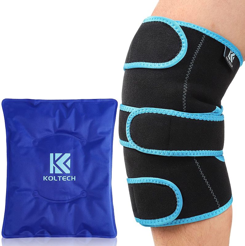Photo 1 of KOLTECH Knee Ice Pack Wrap for Injuries, Reusable Ice Pack for Knee Surgery Recovery, Relief for Muscle Pain, Arthritis, Meniscus Tear, ACL, Swelling & Sprains