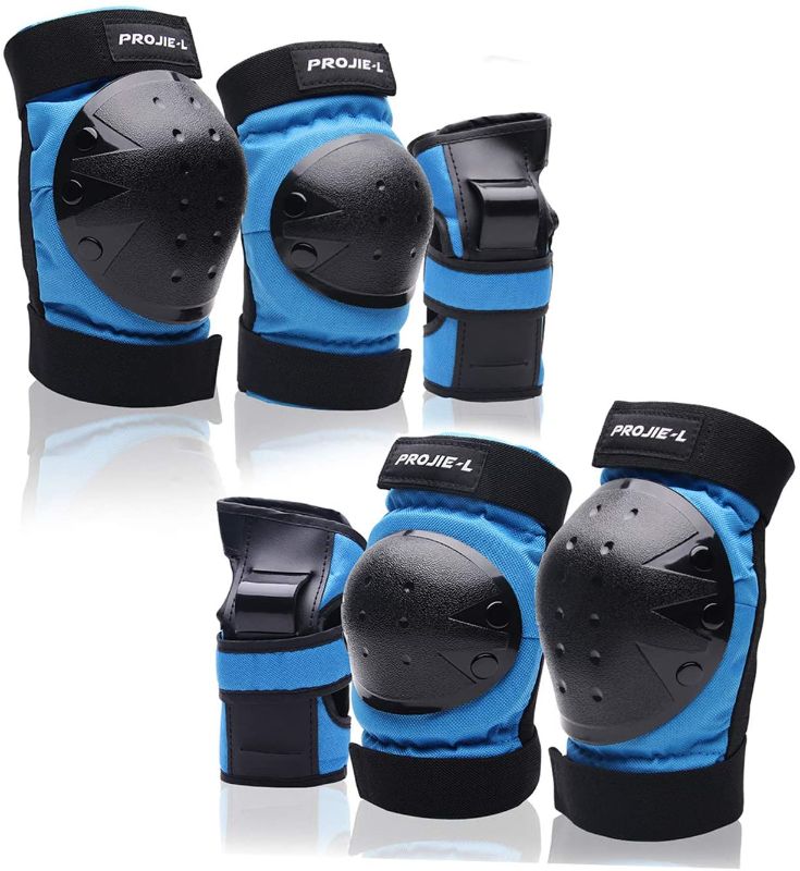 Photo 1 of   Protective Gear Set for Youth/Adult Knee Pads Elbow Pads Wrist Guards for Skateboarding Roller Skating Inline Skate Cycling Bike BMX Bicycle Scootering 6pcs 

