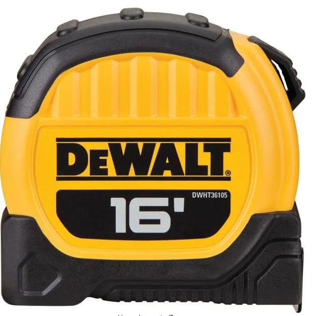 Photo 2 of Dewalt 16 ft. x 1-1/8 in. Tape Measure and 100 ft. Chalk Reel with Blue Chalk

