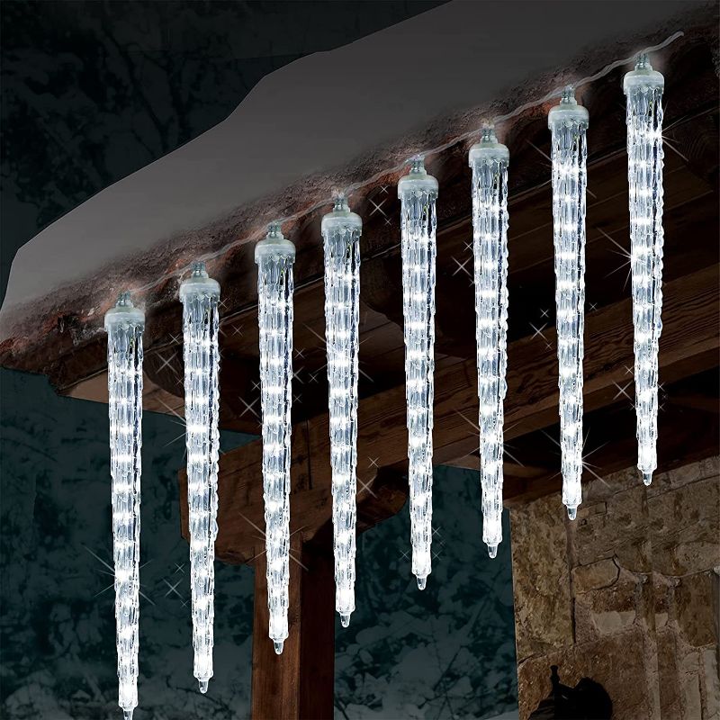 Photo 1 of 25 warm white led christmas lights twinkling icicle lights