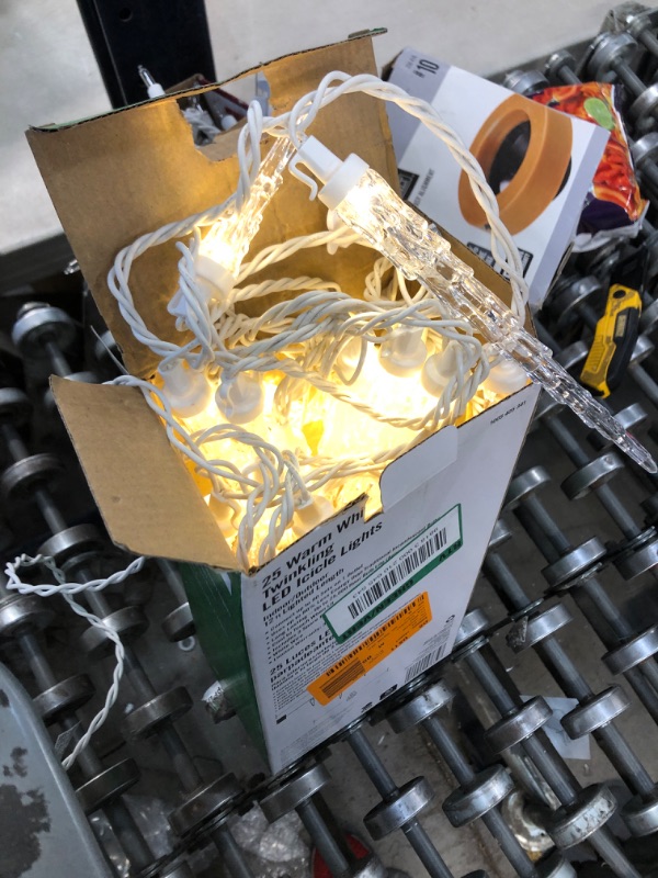 Photo 1 of 25 warm white led christmas lights twinkling icicle lights