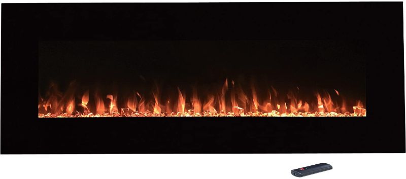 Photo 1 of **INCOMPLETE**
Northwest Electric Fireplace Wall Mounted Color Changing LED Fire and Ice Flames, NO Heat, Multiple Decorative Options and Remote Control, 54", Black
