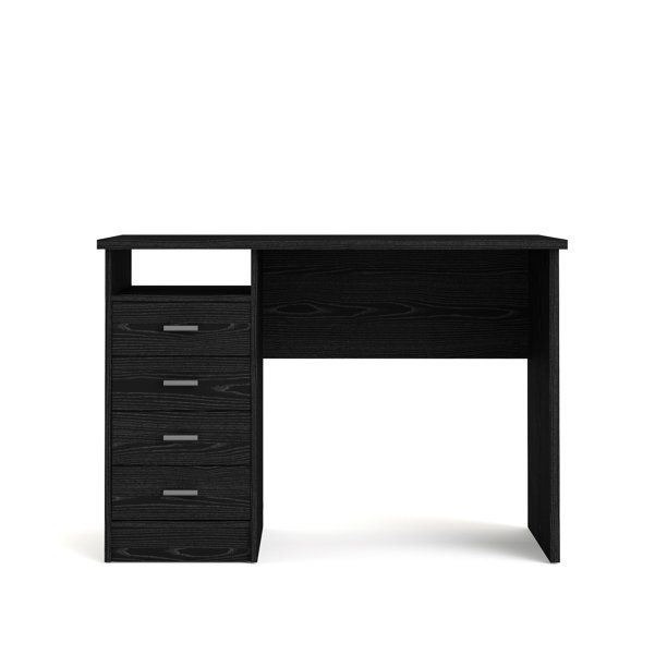 Photo 1 of **SLIGHTLY DIFFERENT FROM STOCK PHOTO**
Tvilum Warner Desk with 4 Drawers, Black Woodgrain, Black
