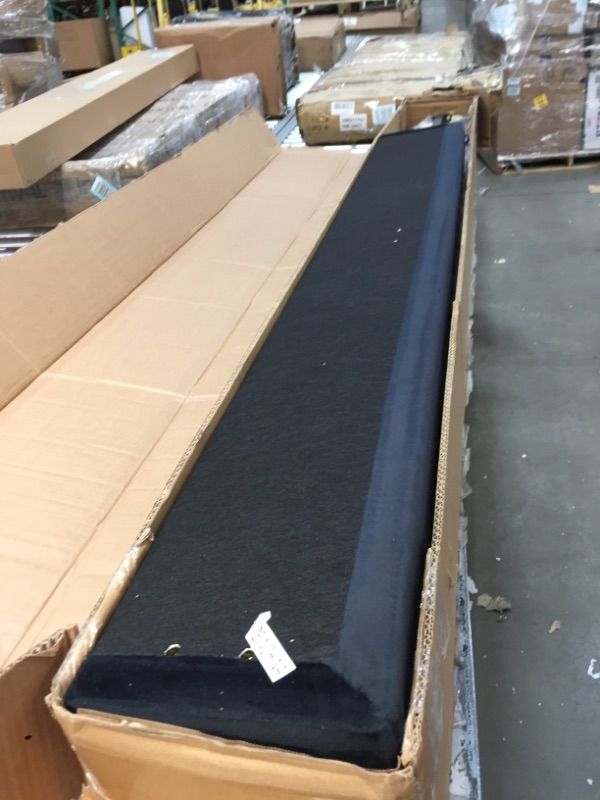Photo 3 of **INCOMPLETE** (B0X 2 OF 2)
Home Life Premiere Classics Cloth Black Linen 51" Tall Headboard Platform Bed with Slats Queen
