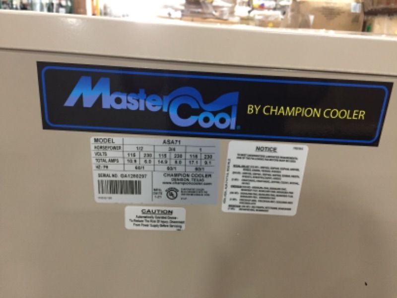 Photo 3 of **DAMAGED**
MASTERCOOL ASA71 7000 CFM Side-Draft Wall/Roof 8 in. Media Evaporative Cooler for 2300 sq. ft. (Motor Not Included)
