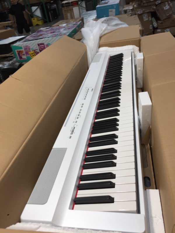 Photo 5 of **DAMAGED**
Yamaha P125 88-Key Weighted Action Digital Piano with Power Supply and Sustain Pedal, White
