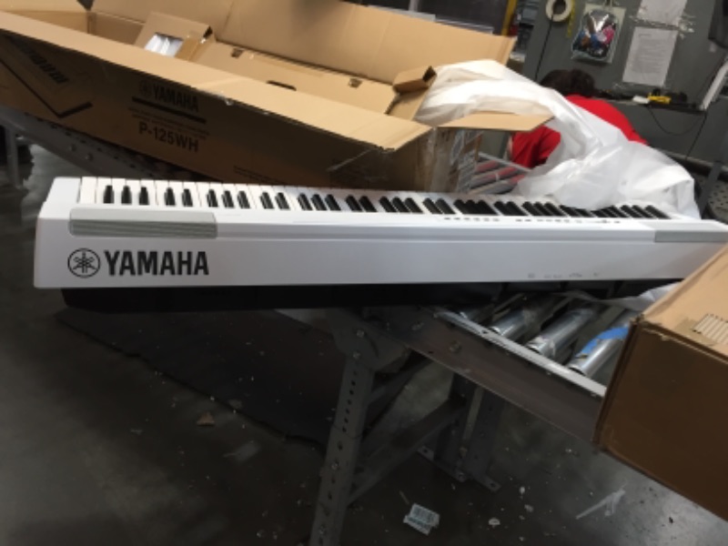 Photo 4 of **DAMAGED**
Yamaha P125 88-Key Weighted Action Digital Piano with Power Supply and Sustain Pedal, White
