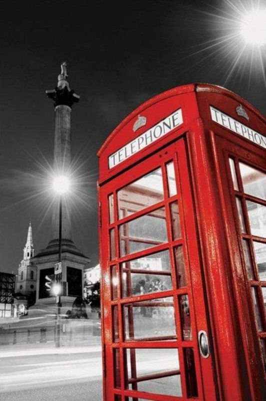 Photo 1 of **DAMAGED**
Pyramid America Red Telephone Box Poster 24x36, set of 3
