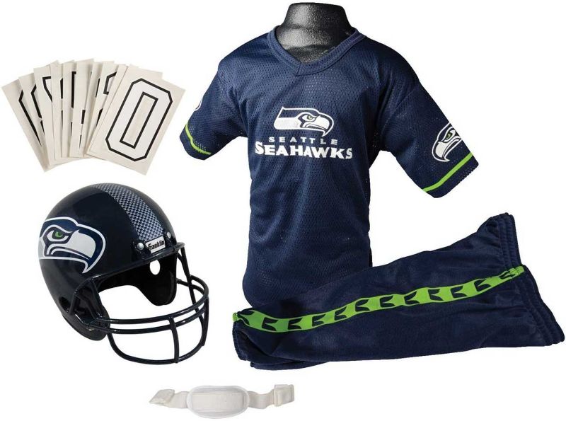 Photo 1 of Franklin Sports NCAA Kids Football Uniform Set - NFL Youth Football Costume for Boys & Girls - Set Includes Helmet, Jersey & Pants, Small
