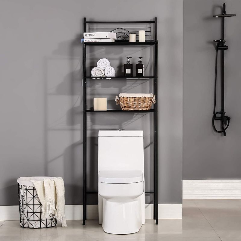 Photo 1 of *DIFFERENT FROM STOCK PHOTO** (SIZE AND MODEL UNKNOWN)
Toilet Storage Rack, Over-The-Toilet Bathroom Spacesaver, White