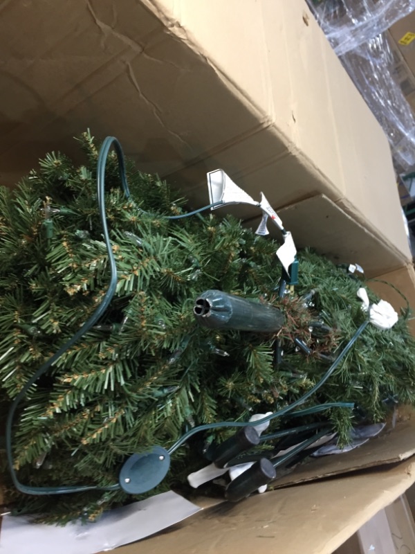 Photo 2 of **INCOMPLETE**
Puleo International 10 Foot Pre-Lit Slim Fraser Fir Artificial Christmas Tree with 900 UL Listed Clear Lights, Green
