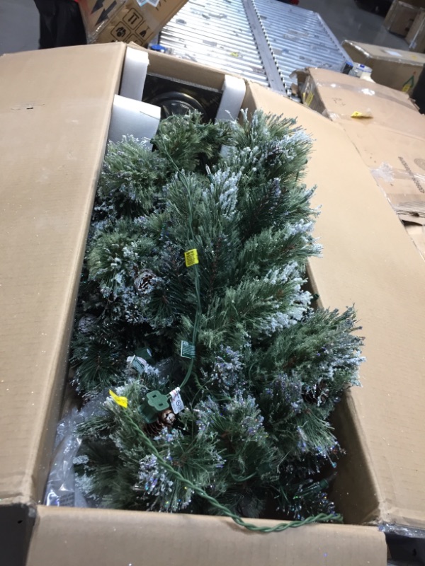 Photo 3 of **DAMAGED**
National Tree Company Clear Prelit Incandescent Green Fir Christmas Tree, 5'
