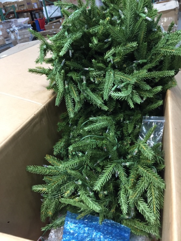 Photo 3 of **DAMAGED**
National Tree Company Pre-Lit 'Feel Real' Artificial Full Christmas Tree, Green, Frasier Grande, Dual Color LED Lights, Includes Stand, 6 Feet
