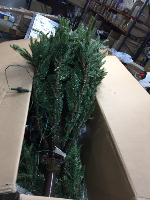 Photo 2 of **DAMAGED**
National Tree Company Pre-Lit 'Feel Real' Artificial Full Christmas Tree, Green, Frasier Grande, Dual Color LED Lights, Includes Stand, 6 Feet
