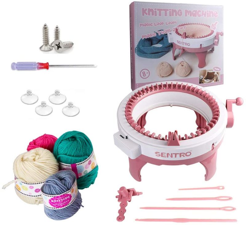 Photo 1 of **INCOMPLETE**
Knitting Machine, 48 Needles Smart Weaving Loom Round Spinning Knitting Machines with Row Counter, Knitting Board Rotating Double Loom, Weaving Loom Machine Kit for Adults Or Kids
