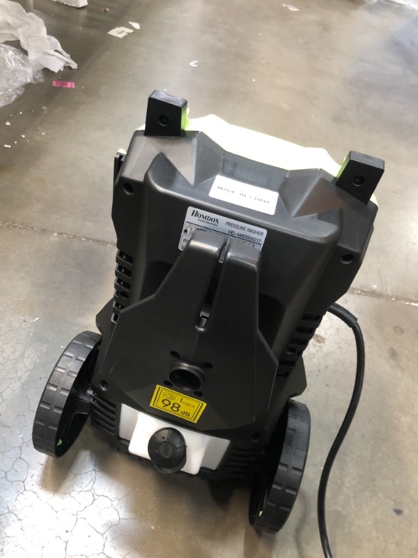 Photo 7 of **INCOMPLETE**Homdox Pressure Washer 1800W Electric Pressure Washer 1.85 GPM Power Washer with Hose Reel,5 Quick-Connect Spray Tips,Cleans Cars,Driveways,Patios (Green)
