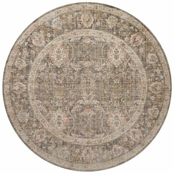 Photo 1 of Chris Loves Julia x Loloi Rosemarie ROE-01 Sage / Blush Oriental Area Rug 3'-2" x 3'-2" Round
