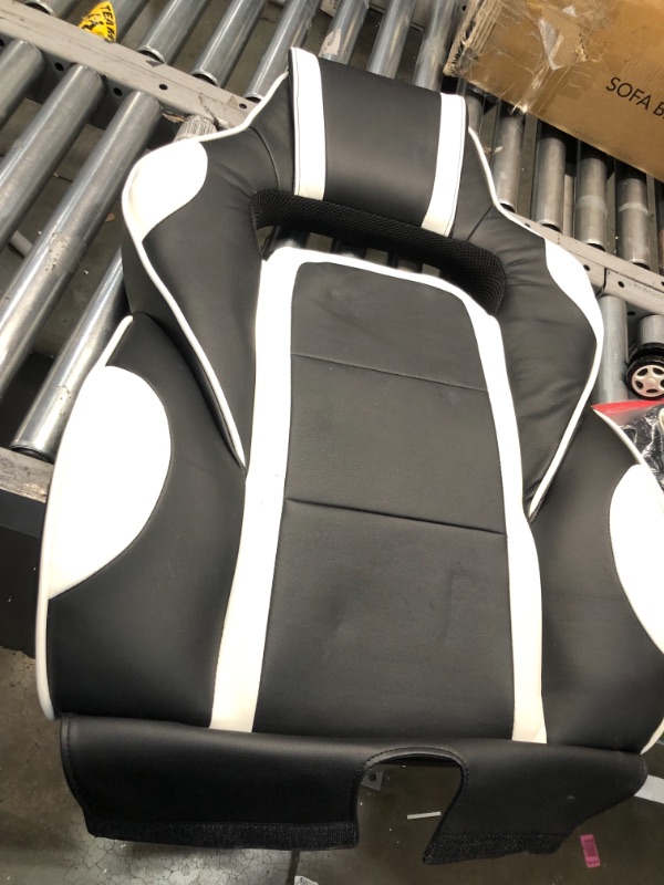 Photo 1 of PARTS ONLY
 GAMING CHAIR WHITE, Racing Style
