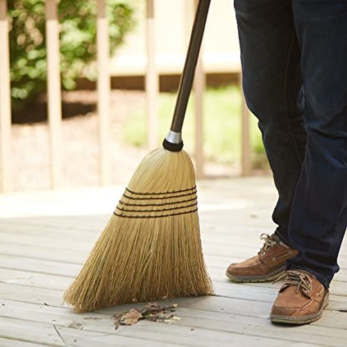 Photo 1 of **DIFFERENT FROM STOCK PHOTO**
 Corn Broom | Commercial-Grade Indoor and Outdoor Broom to Sweep, Yellow