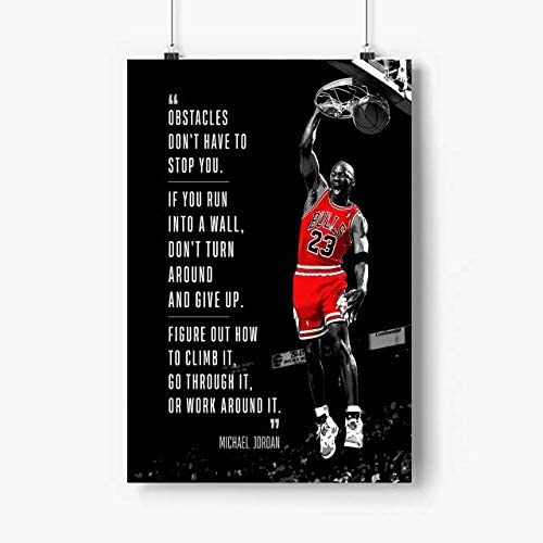 Photo 1 of **DIFFERENT FROM STOCK PHOTO**
Canvas Wall Art Inspirational Motivational Posters 2 Piece Basketball Legends Star Quote Pictures Black Red Painting Prints Artwork Framed for Living Room Home Decor Fans Gift