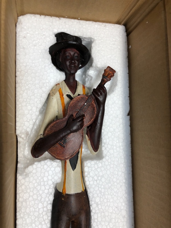 Photo 7 of *ONE OF THE STATUES IS BROKEN* Deco 79 Polystone Jazz Band a Real Like Table Statue, Set of 4
