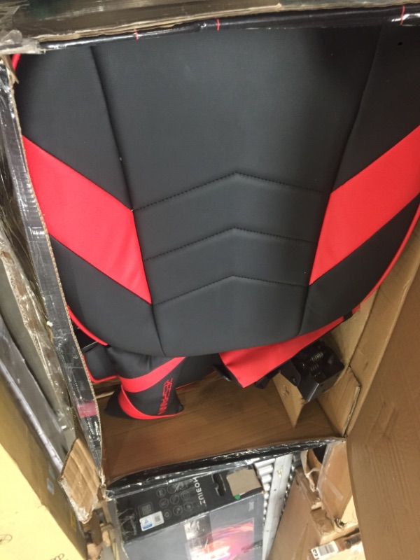 Photo 1 of Respawn 110 Racing-Style Bonded Leather Gaming Chair, Red/Blac **USED NORMAL WEAR AND TEAR***
