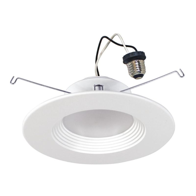 Photo 1 of (2) Sylvania 5 in. or 6 in. Selectable CCT Integrated LED Retrofit White Recessed Light Baffle Trim with Germ Fighting Technology
