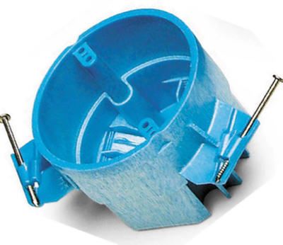 Photo 1 of 10-Carlon 4 in. Round Thermoplastic 1 Gang Electrical Box Blue
