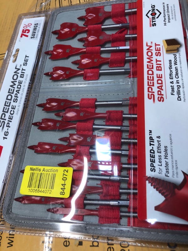 Photo 2 of Diablo-DSP2980-S16 Diablo 16 Piece SPEEDemon Spade Bit Set (16-Piece)
