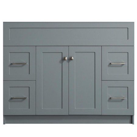 Photo 1 of 
ARIEL Hamlet 42 in. W X 21.5 in. D X 33.5 in. H Bath Vanity Cabinet Only in Gray
