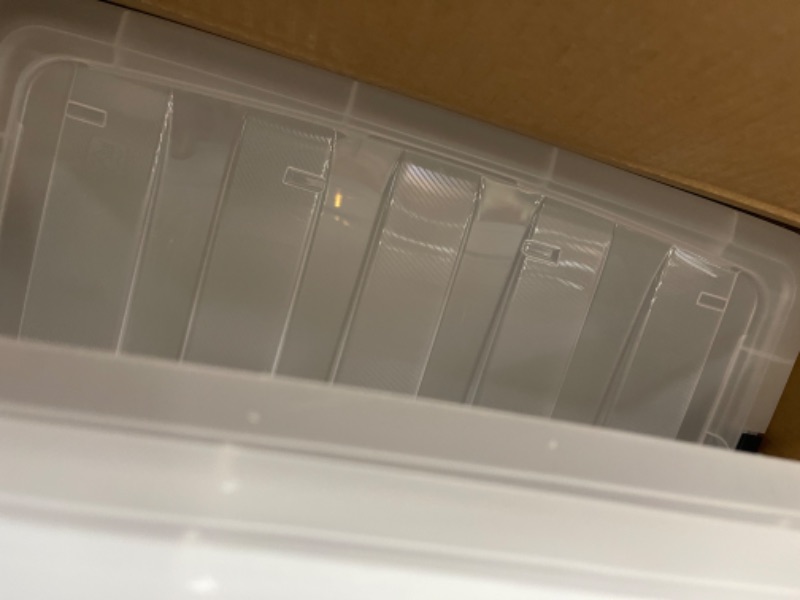 Photo 2 of IRIS USA 54 Qt Clear Plastic Storage Box with Latches, 6 Pack