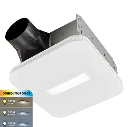 Photo 1 of 110 CFM Bathroom Exhaust Fan with CCT LED Light CleanCover Grille, ENERGY STAR*
