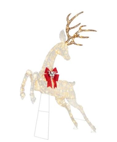 Photo 1 of 5.5 ft. 160-Light LED Jumping Deer Outdoor Christmas Decor
