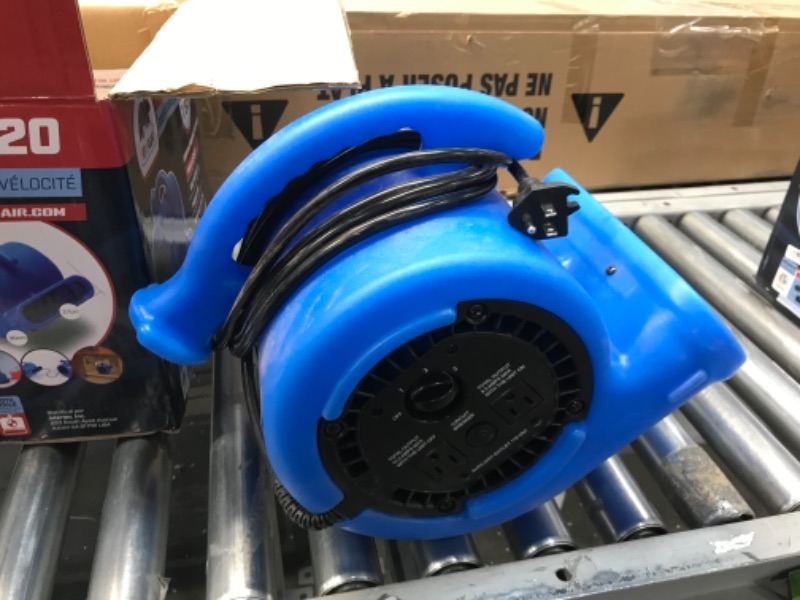 Photo 2 of VP-20 1/5 HP Air Mover for Water Damage Restoration Carpet Dryer Floor Blower Fan Home and Plumbing Use in Blue
