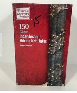 Photo 1 of 150 Light Clear Incandescent Ribbon Net Mini Lights Christmas 029944535553
