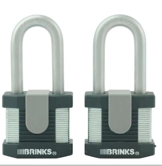 Photo 1 of Brinks 50 mm Laminated Steel Commercial Padlock (2-Pack)