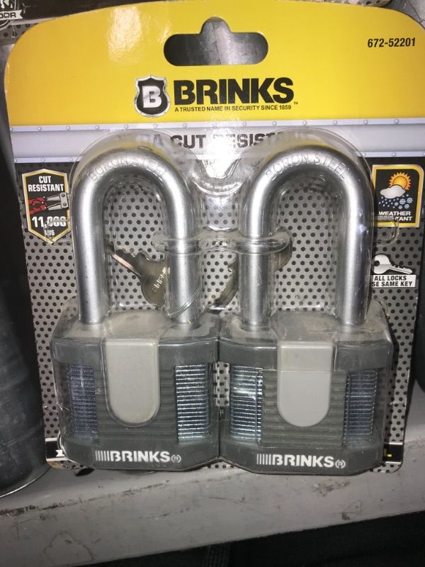 Photo 2 of Brinks 50 mm Laminated Steel Commercial Padlock (2-Pack)