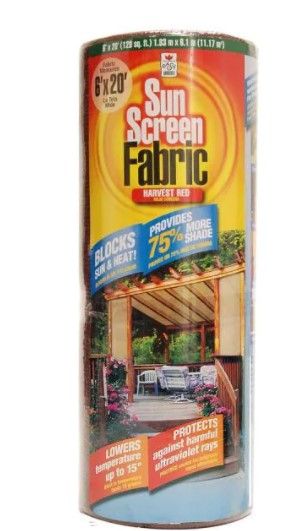 Photo 1 of 6 ft. x 20 ft. Sun Screen Fabric Shade Canopy in Chocolate, Heavy Duty
