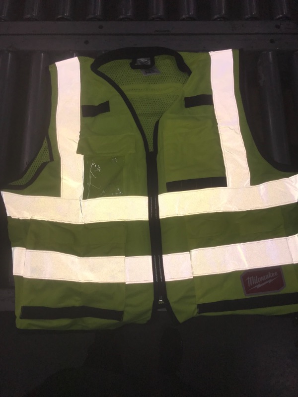 Photo 2 of Milwaukee Performance Small/Medium Yellow Class 2 High Visibility Safety Vest with 15 Pockets