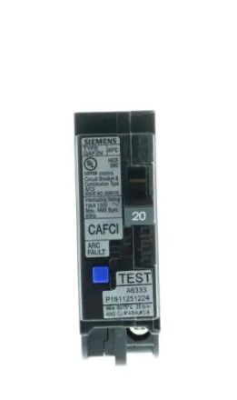 Photo 1 of Siemens 20 Amp 1-Pole Combination Type AFCI Plug-On Neutral Circuit Breaker
